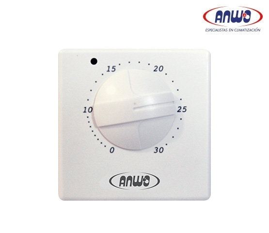 TERMOSTATO AMBIENTAL DE CALEFACCION SIMPLE ANWO ATS-3 CONTACTOS / LUZ PILOTO